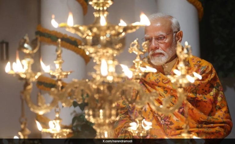 PM Modi Lights Diyas, Celebrates Diwali After Ram Temple Pran Pratishtha