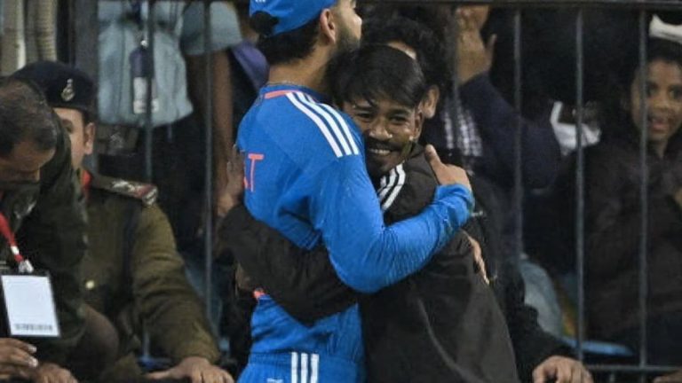 Man Hugs Virat Kohli Throughout 2nd T20I vs Afghanistan, Detained For Safety Breach