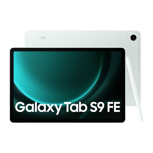 Samsung Galaxy Tab S9 FE 27.69 cm (10.9 inch) Show, RAM 8 GB, ROM 256 GB Expandable, S Pen in-Field, Wi-Fi, IP68 Pill, Mint