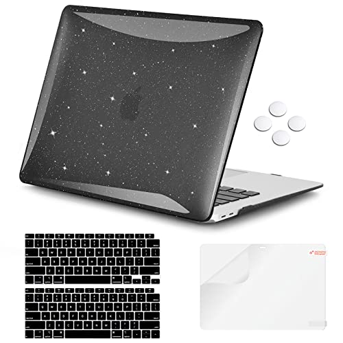 iCasso for MacBook Air 13 Inch Case 2018 2019 2020 Launch A2337 M1/A1932/A2179 (for MacBook air A2337M1/ A1932/A2179, Black Star)