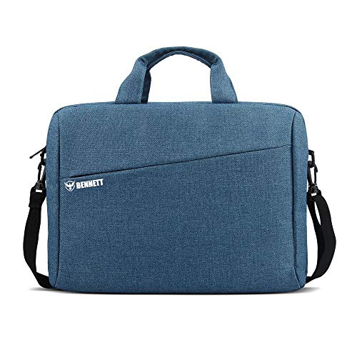Bennett™ Mystic Formal Enterprise Briefcase Bag Crossbody Messenger School Baggage For Males Girls MacBook INoteBook ITablet Laptop computer Upto 15.6 Inch | Purses with Shoulder Straps (Blue) 6 Months Guarantee