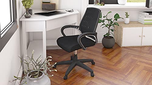 Pruthi Assortment Workplace Chair with Adjustable Top,Mesh Chair Pc Desk Process Chair with Armrests (Black)
