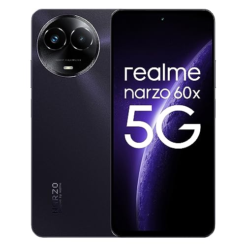 realme narzo 60X 5G（Nebula Purple 6GB,128GB Storage ） As much as 2TB Exterior Reminiscence | 50 MP AI Major Digicam | Segments solely 33W Supervooc Cost