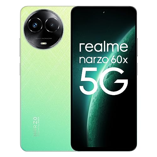 realme narzo 60X 5G（Stellar Inexperienced, 4GB, 128GB Storage） As much as 2TB Exterior Reminiscence | 50 MP AI Main Digicam | Segments solely 33W Supervooc Cost