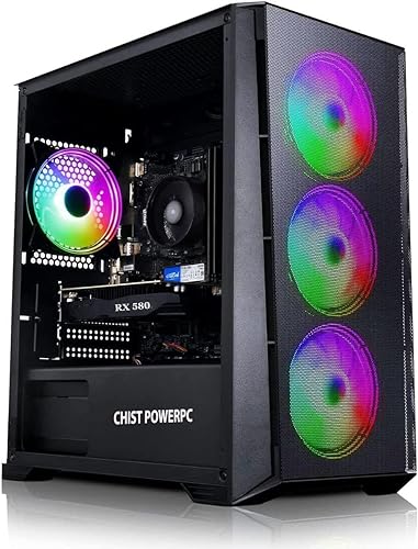 CHIST AMD Gaming Desktop Computer(RYZEN 5 5600G Processor/DDR4 16GB Ram/Radeon Graphics/Home windows 10 (1TB SSD)