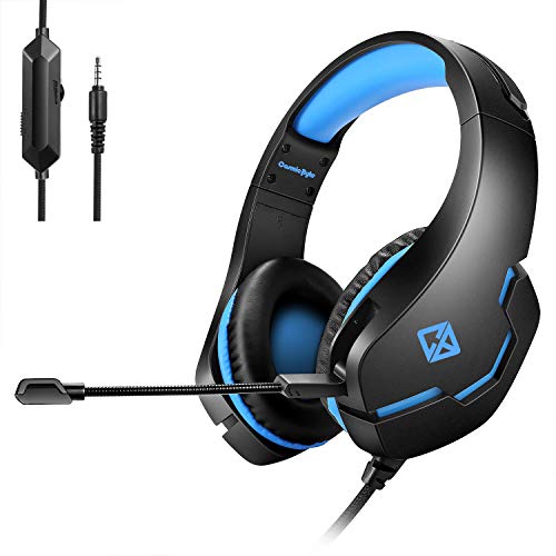 Cosmic Byte Stardust Wired On Ear Headphones with Mic Versatile for PS4, Xbox One, Laptop computer, PC, iPhone and Android Telephones (Black,Blue)