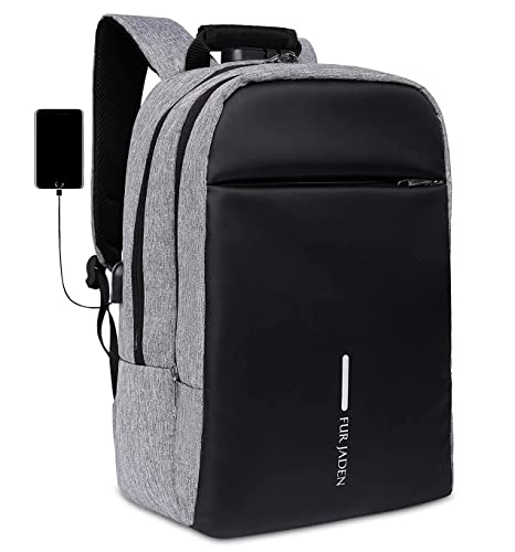 FUR JADEN Anti Theft Quantity Lock Backpack Bag with 15.6 Inch Laptop computer Compartment, USB Charging Port & Organizer Pocket for Males Ladies Boys Women