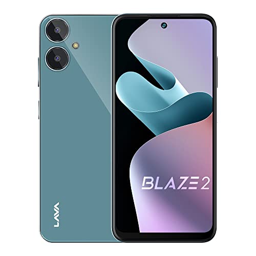 Lava Blaze 2 (6GB RAM, 128GB Storage) – Glass Blue | 18W Quick Charging | 6.5 inch 90Hz Punch Gap Show | Aspect Fingerprint Sensor | Upto 11GB Expandable RAM | 5000 mAh Battery