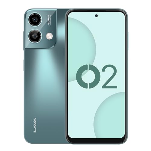 Lava O2 (Imperial Inexperienced, 8GB RAM, UFS 2.2 128GB Storage) |AG Glass Again|T616 Octacore Processor|18W Quick Charging|6.5 inch 90Hz Punch Gap Show|50MP AI Twin Digital camera|Upto 16GB Expandable RAM