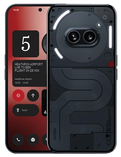 Nothing Telephone (2a) 5G (Black, 8GB RAM, 128GB Storage) | 6.7″ AMOLED Show | 50MP (OIS) + 50 MP | 32 MP Entrance | Mediatek Dimensity 7200 Professional Processor | Glyph Interface | 45 W Charging 100% in 59 minutes