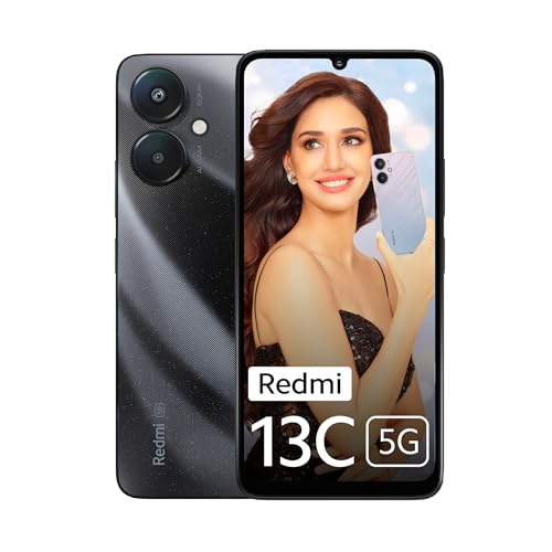 Redmi 13C 5G (Starlight Black, 4GB RAM, 128GB Storage) | MediaTek Dimensity 6100+ 5G | 90Hz Show
