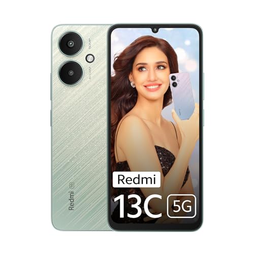 Redmi 13C 5G (Startrail Inexperienced, 4GB RAM, 128GB Storage) | MediaTek Dimensity 6100+ 5G | 90Hz Show