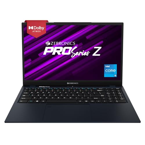 ZEBRONICS Laptop computer PRO Sequence Z NBC 4S, Intel Core twelfth Gen i5 Processor (16GB RAM | 512GB SSD), 15.6-Inch (39.6 CM) IPS Show, (Extremely Slim |38.5 Wh Giant Battery |Home windows 11 |Midnight Blue |1.76 Kg)