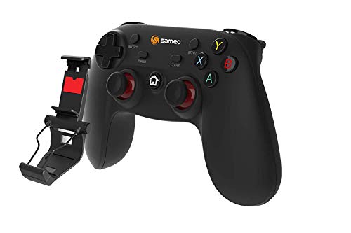 sameo SG27 Wi-fi Gaming Controller Gamepad with Bluetooth Connection Expertise and Cellphone Holder | HD Precision Joystick and Set off | Finest for PC/PS3/Android Helps Home windows XP/7/8/10 (Black)