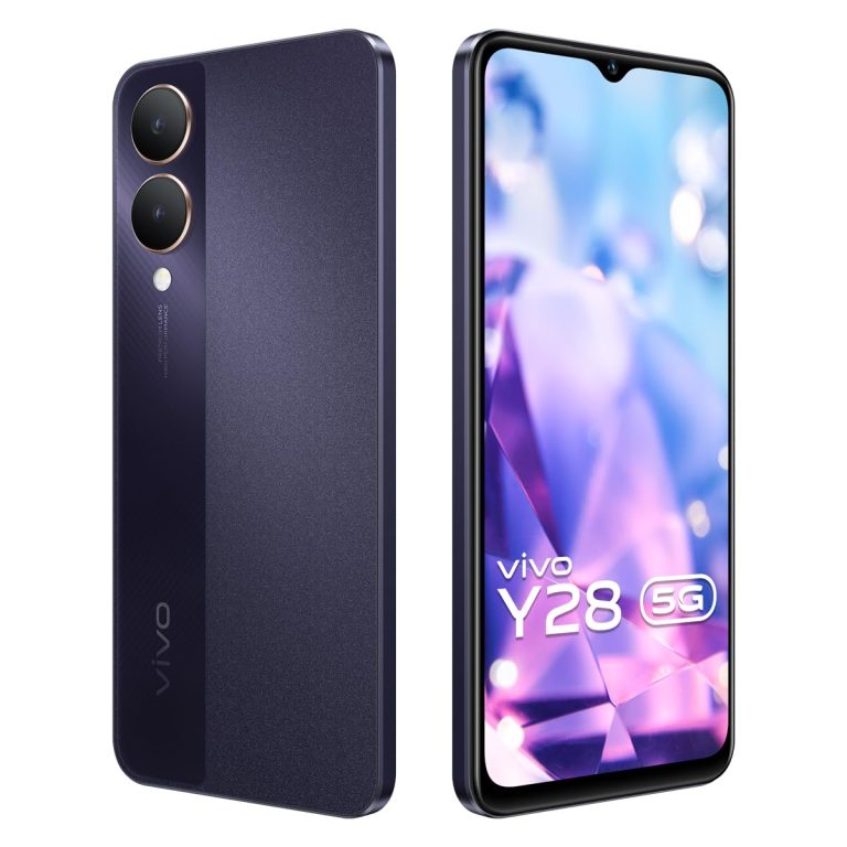 Vivo Y28 5G (Crystal Purple, 8GB RAM, 128GB Storage) with No Value EMI/Extra Trade Affords