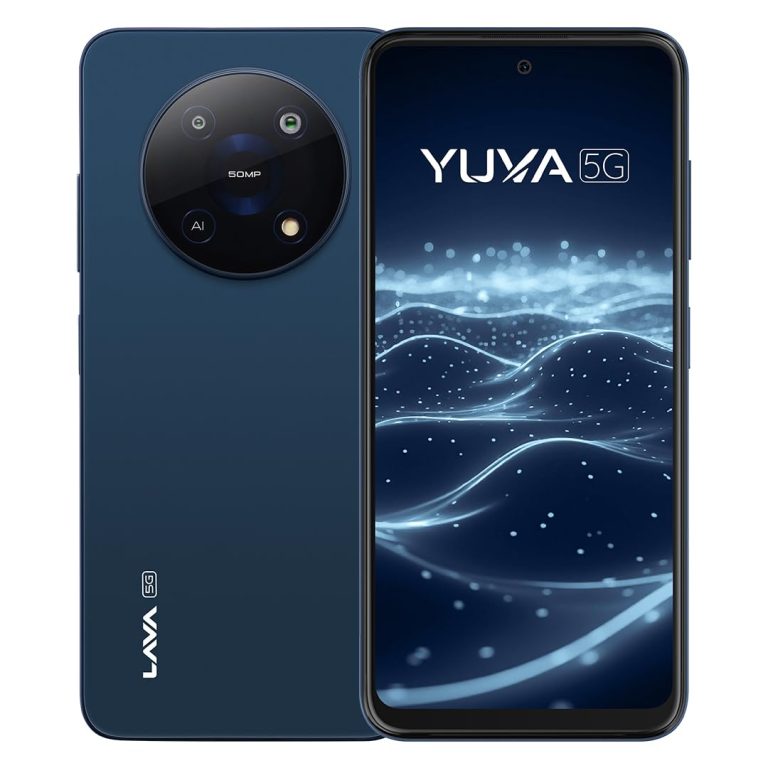 Lava Yuva 5G (Mystic Blue, 4GB RAM, 64GB Storage) |Octacore 5G 6nm Processor | 50 MP AI Digicam |5000 mAh Battery| Upto 8 GB Expandable RAM