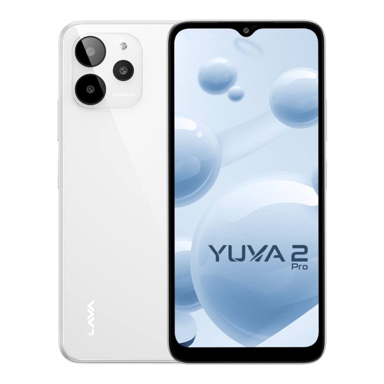 Lava Yuva 2 Professional (Glass White, 4GB RAM, 64GB Storage)| 2.3 Ghz Octa Core Helio G37| 13 MP AI Triple Digital camera |FingerPrint Sensor| 5000 mAh Battery| Upto 7GB Expandable RAM