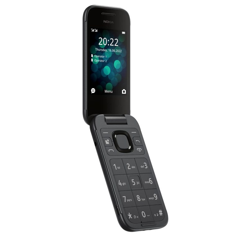 (Refurbished) Nokia 2660 Flip 4G Volte keypad Telephone with Twin SIM, Twin Display, inbuilt MP3 Participant & Wi-fi FM Radio | Black