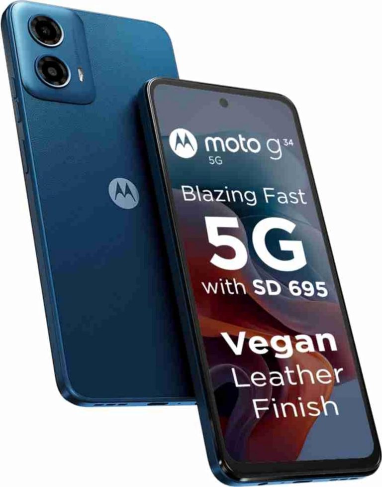 Motorola G34 5G (Ocean Inexperienced, 8GB RAM, 128GB Storage)