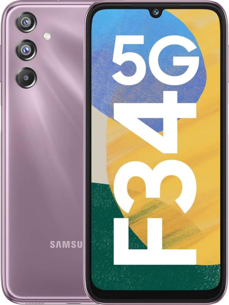 Samsung Galaxy F34 5G (Orchid Violet, 6 GB RAM, 128 GB Storage) | 50 MP No Shake Digicam | Auto Evening Mode | 120 Hz AMOLED Show | 4K Movies | 6000 mAh Giant Battery | Dolby Atmos | Gorilla Glass 5