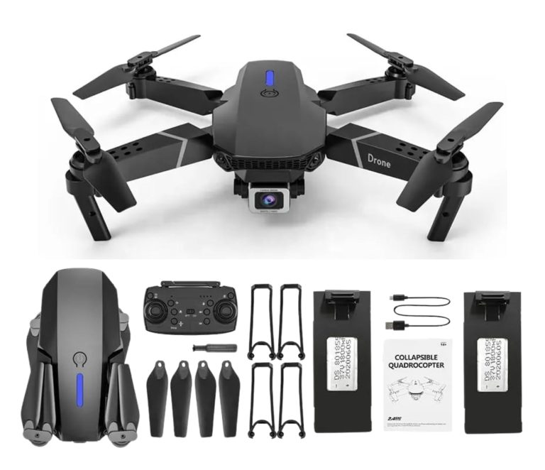 Foldable Distant Management Drone with Digital camera HD Extensive Angle Lens Optical Circulation Positioning with 1800Mah Battery WiFi FPV 4-Axis Digital camera with Twin Flash Lights (MultiColor)