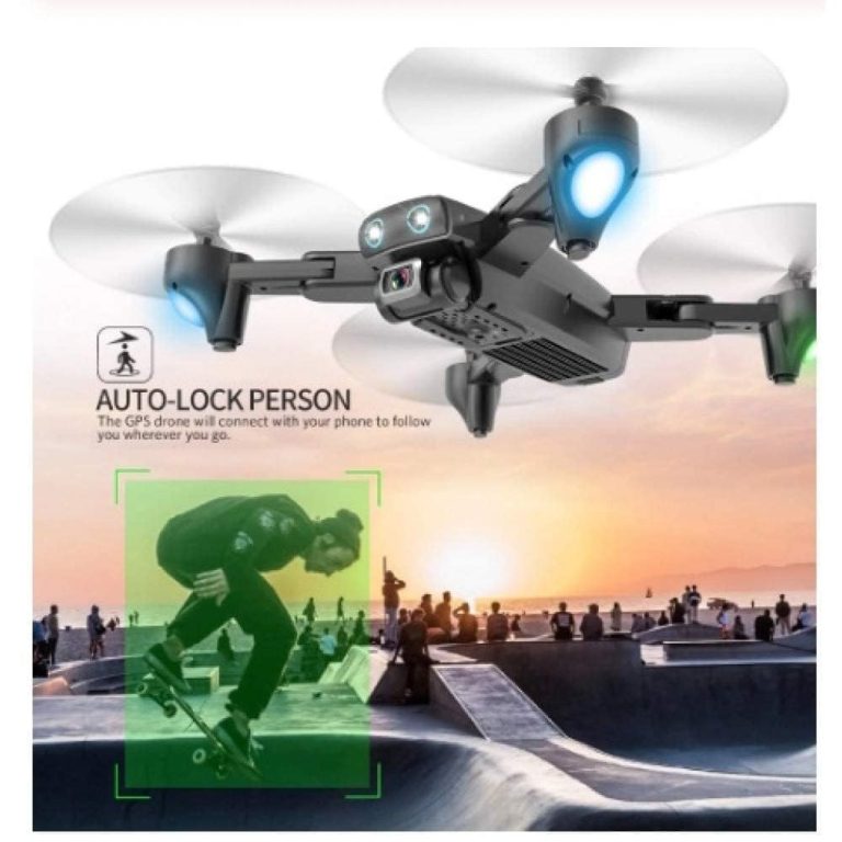 gudget bazar Pioneer Drone with 4K Digicam Stay Video, WiFi FPV Drone for Adults with 1600Mah Lengthy Battery, Foldable Distant Management Drone with Twin Digicam 4K HD Extensive Angle with Twin Flash Lights.