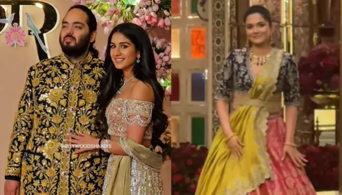  Anjali Merchant Slips Into Rs. 3.5 Lakh Banarasi Lehenga Set For Anant Ambani-Radhika