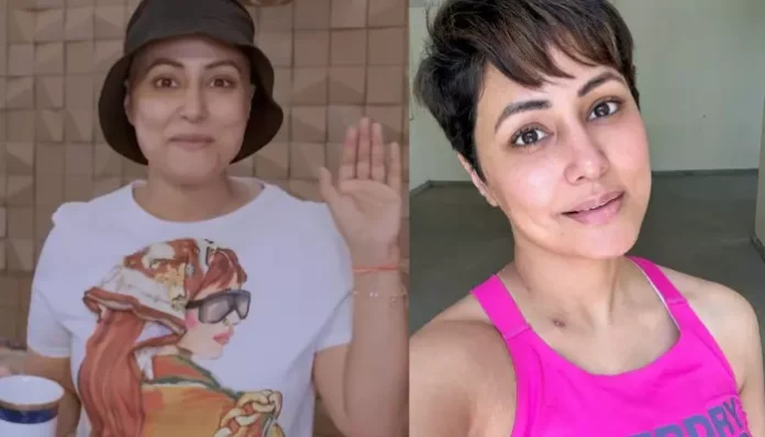 Hina Khan Goes Bald As She Shaves Off Her Hair Amid Breast Cancer Treatment, Shoots For A Project